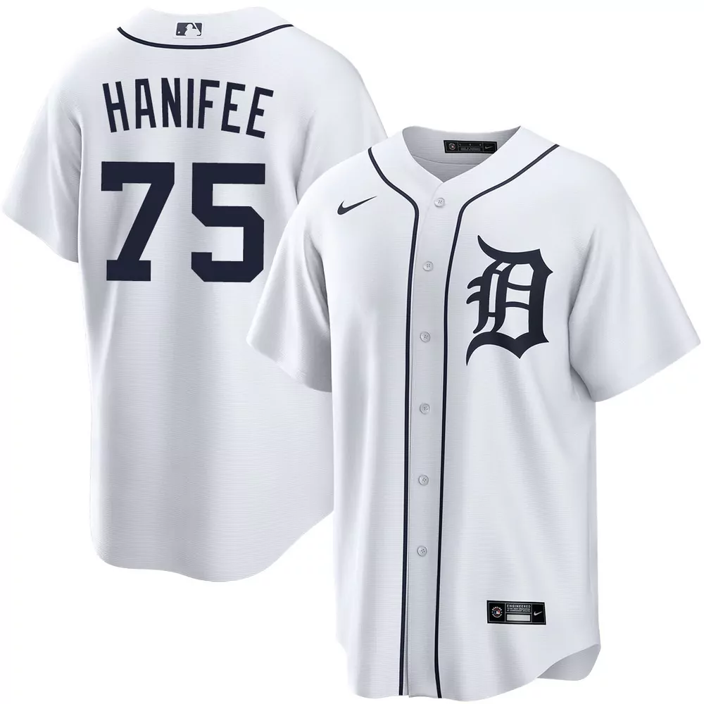 brenan hanifee detroit tigers alternate navy jersey