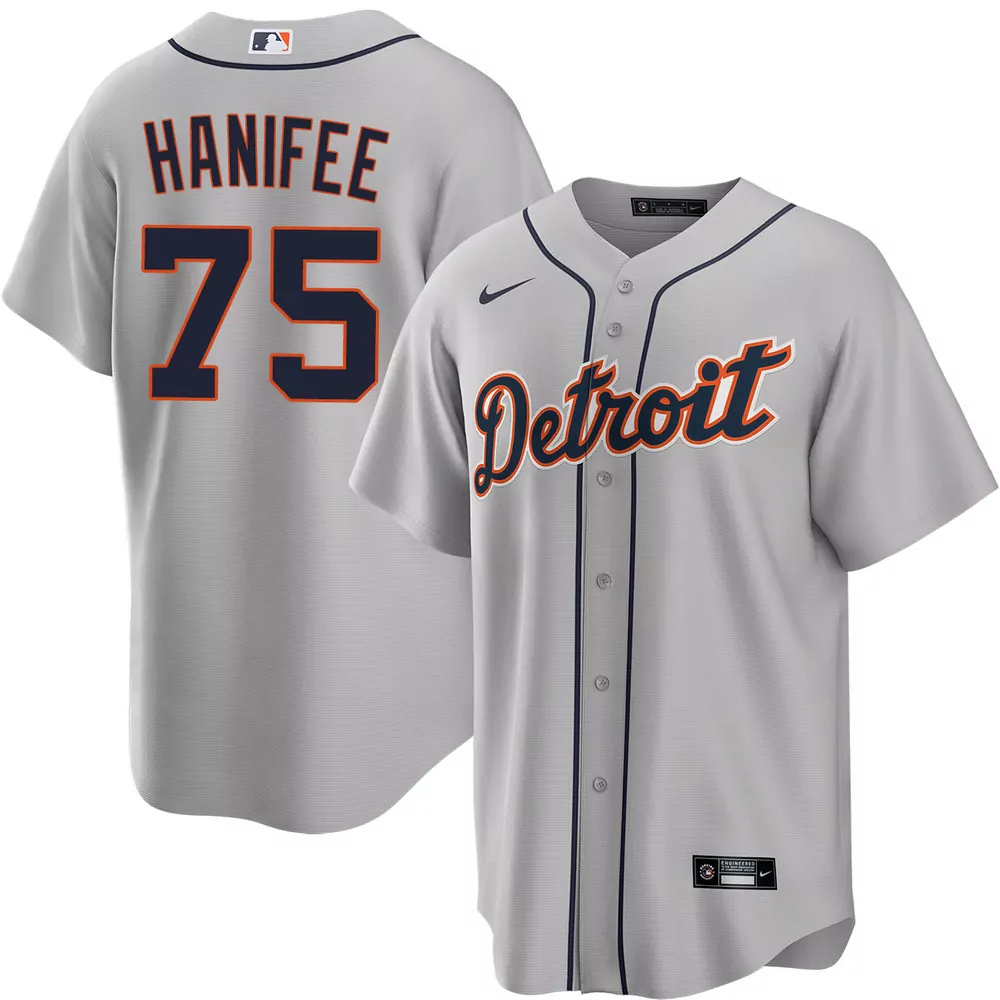 brenan hanifee detroit tigers alternate navy jersey