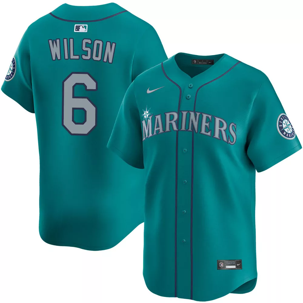 cole young seattle mariners road navy jersey