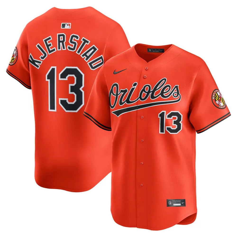 heston kjerstad baltimore orioles alternate black limited jersey