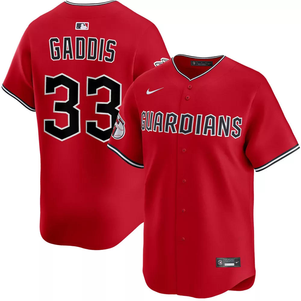 hunter gaddis cleveland guardians alternate red jersey