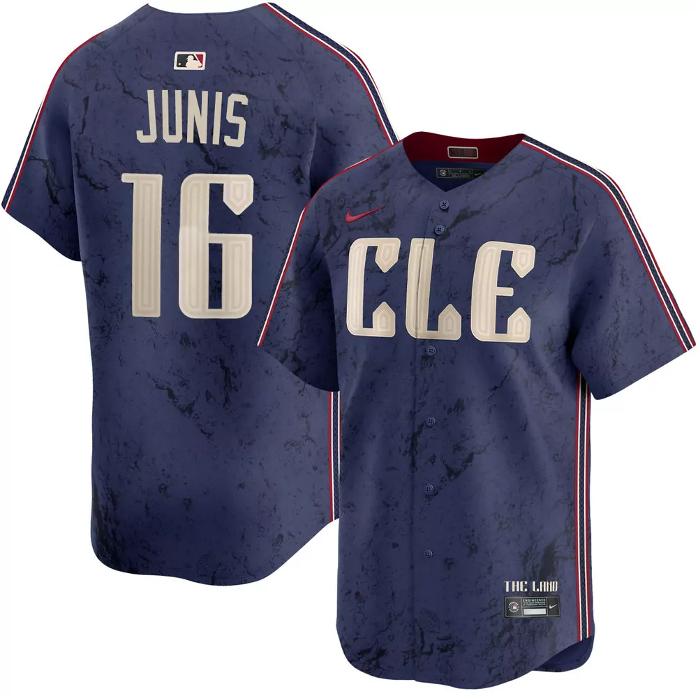 jakob junis cleveland guardians alternate navy jersey
