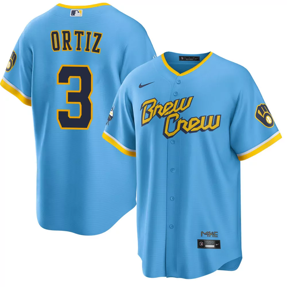 joey ortiz milwaukee brewers alternate navy limited jersey