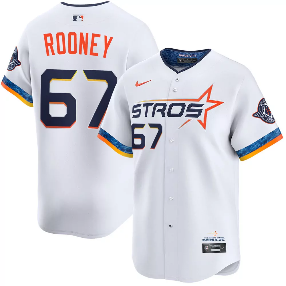 john rooney houston astros alternate orange jersey