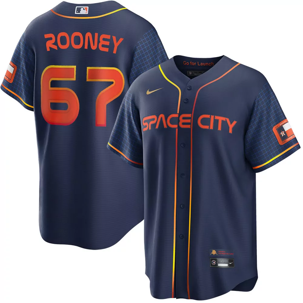 john rooney houston astros alternate orange jersey