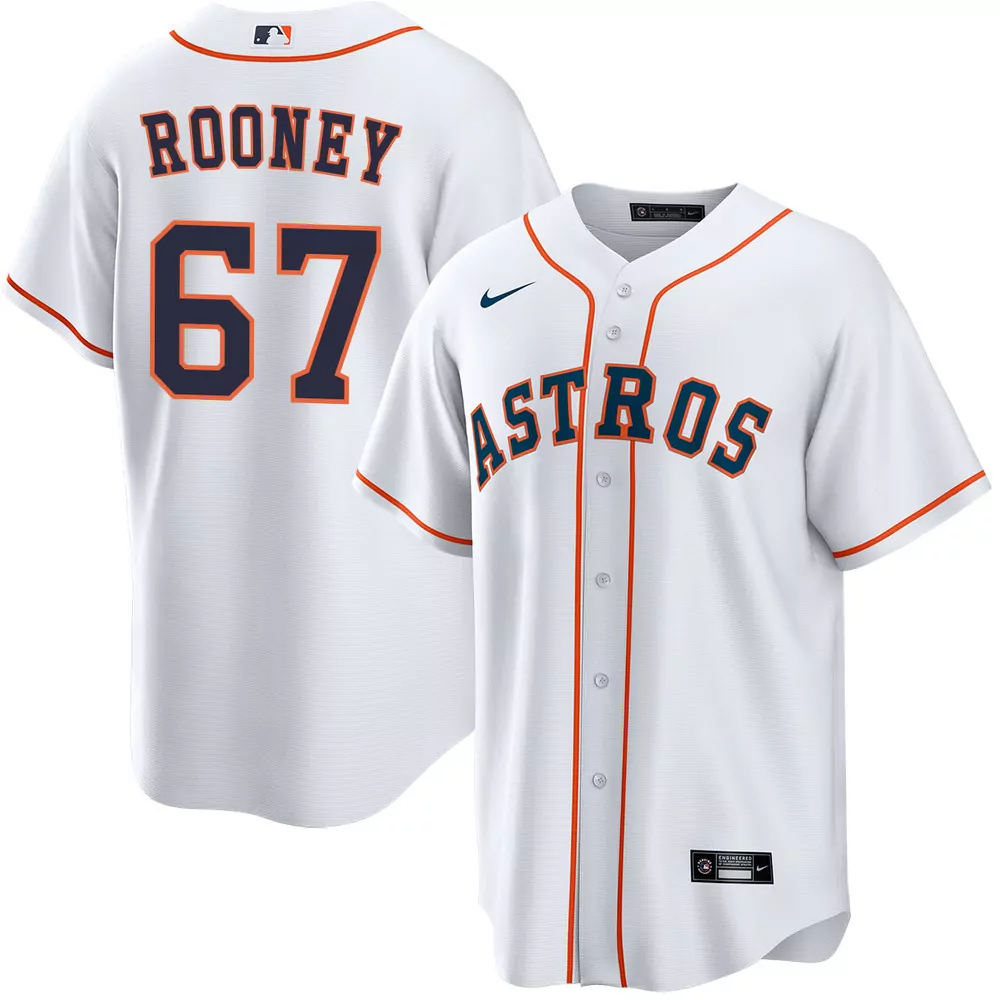 john rooney houston astros alternate orange jersey