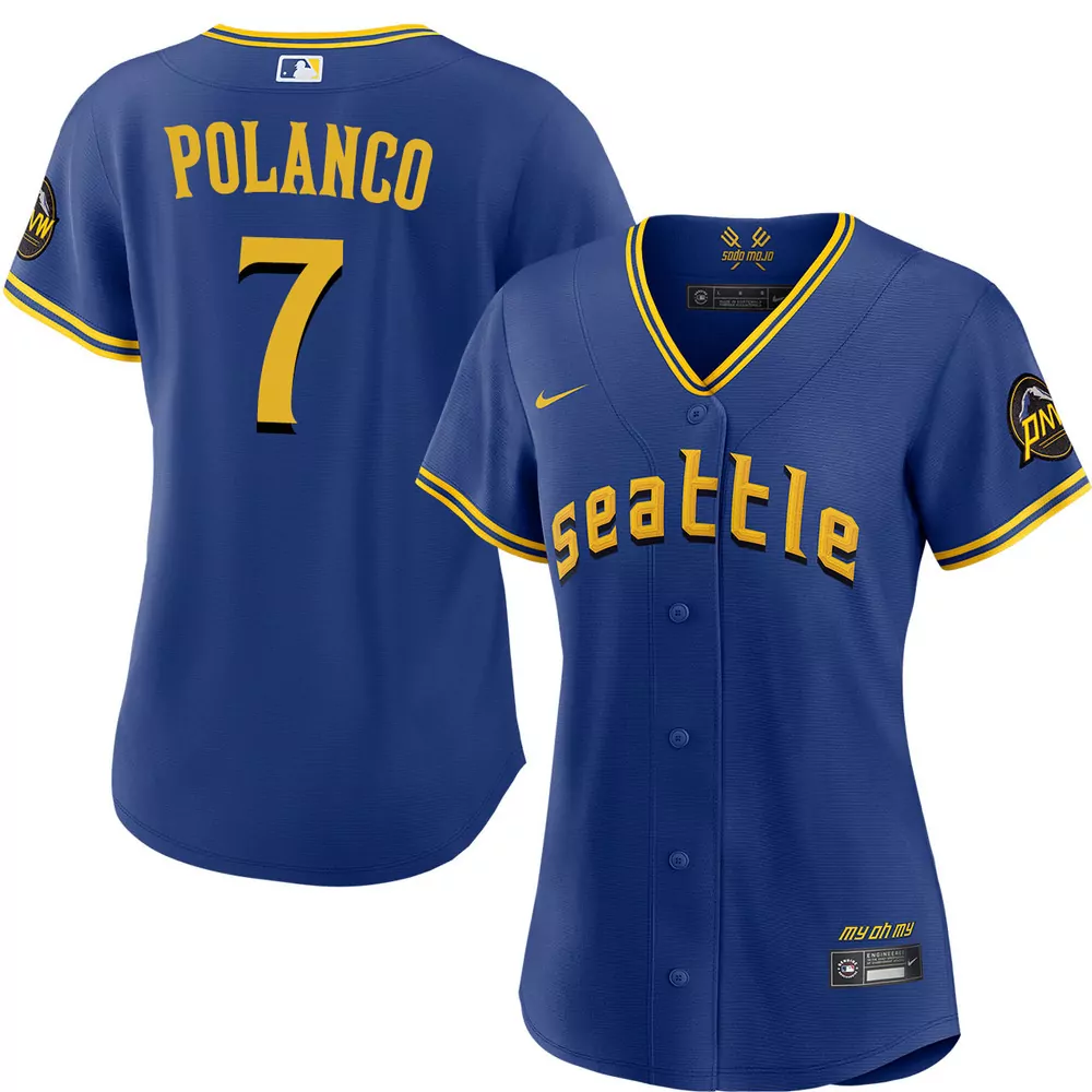 jorge polanco seattle mariners road navy jersey