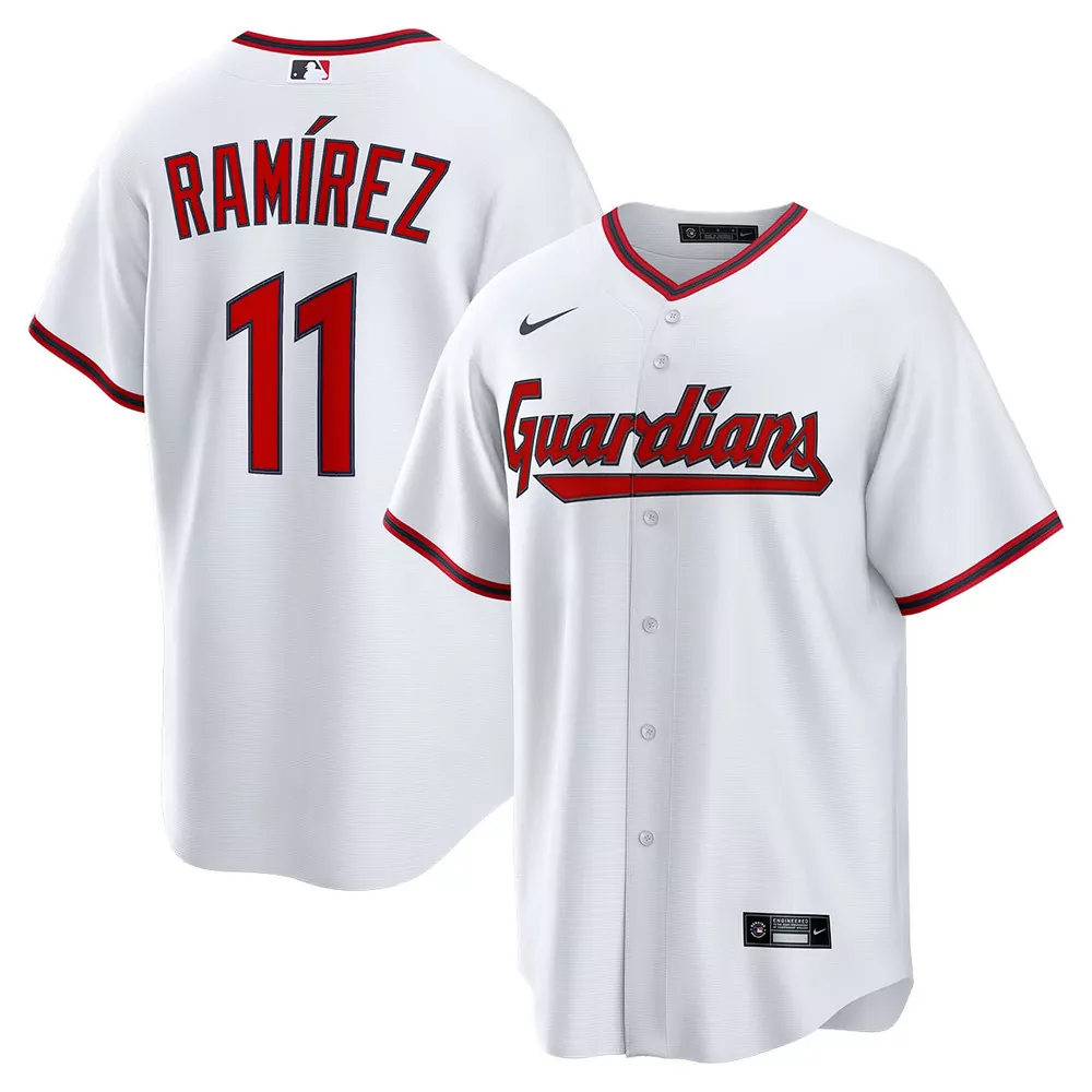 jose ramirez cleveland guardians alternate navy jersey