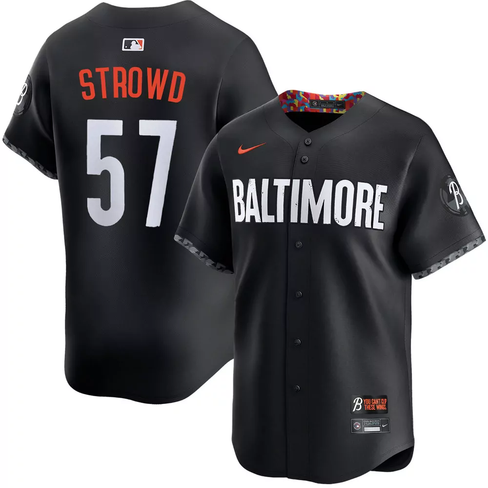 kade strowd baltimore orioles alternate orange limited jersey