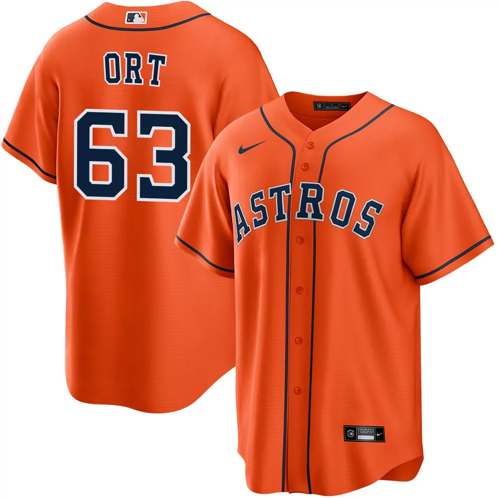kaleb ort houston astros alternate navy jersey
