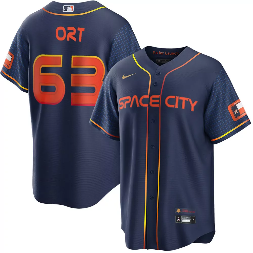 kaleb ort houston astros alternate navy jersey