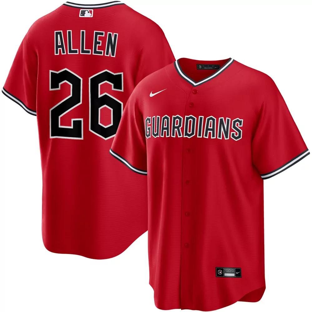 logan allen cleveland guardians alternate navy jersey