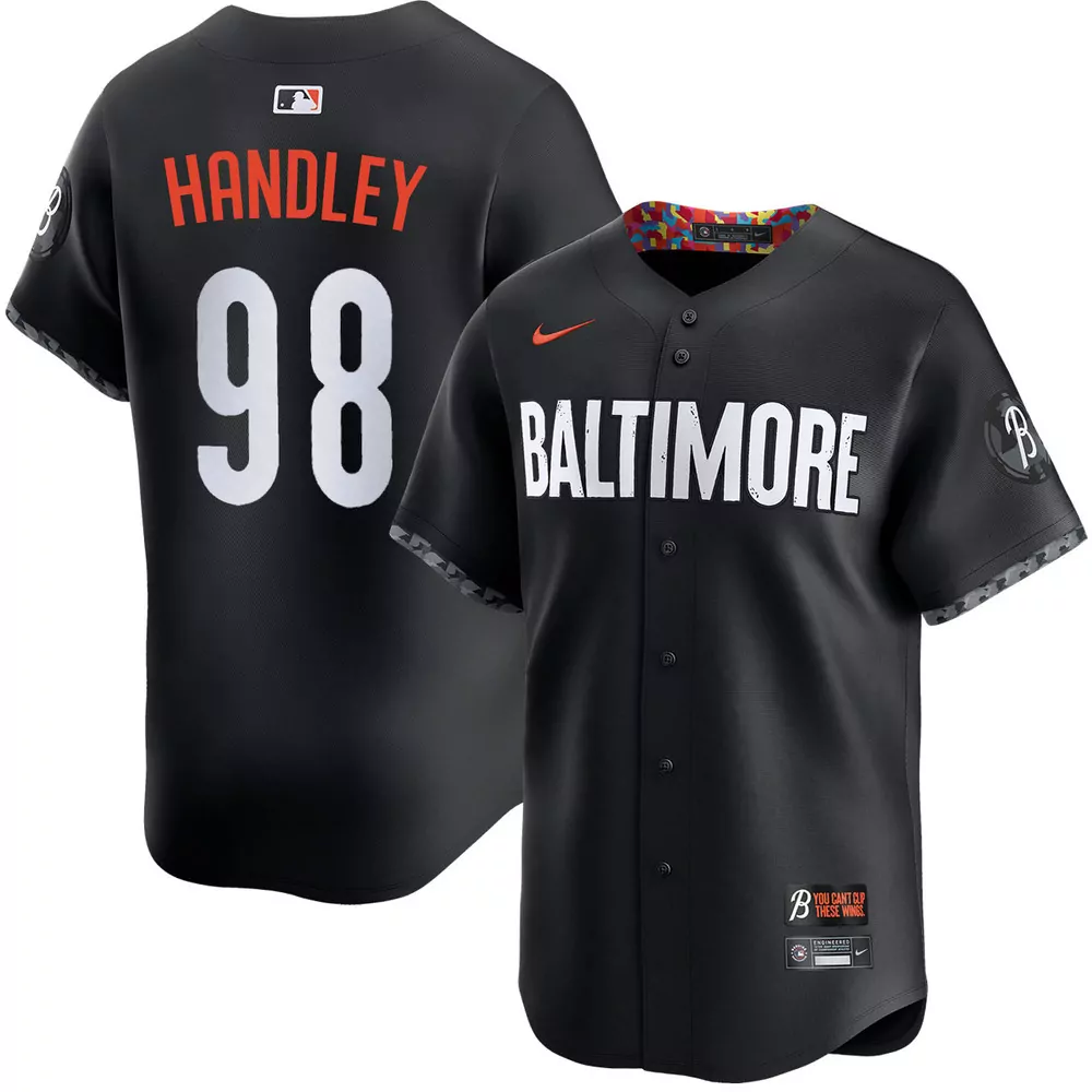 maverick handley baltimore orioles alternate orange limited jersey