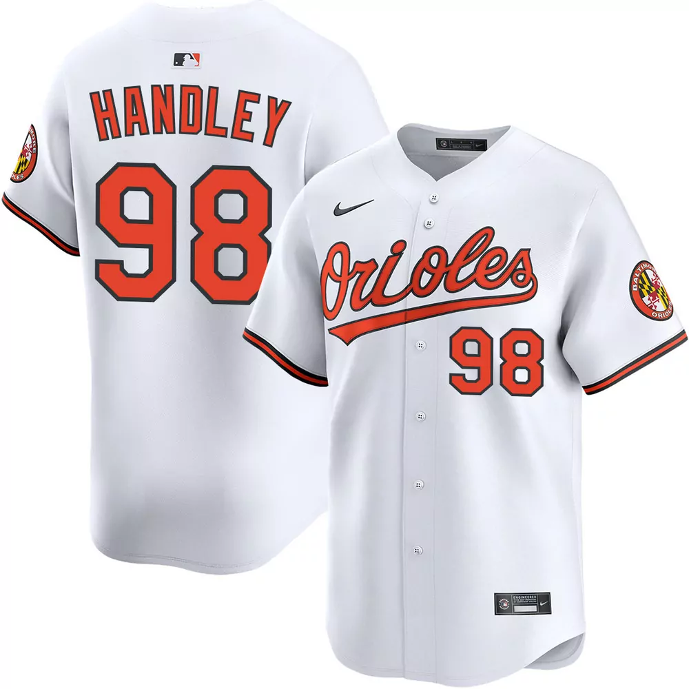 maverick handley baltimore orioles alternate orange limited jersey