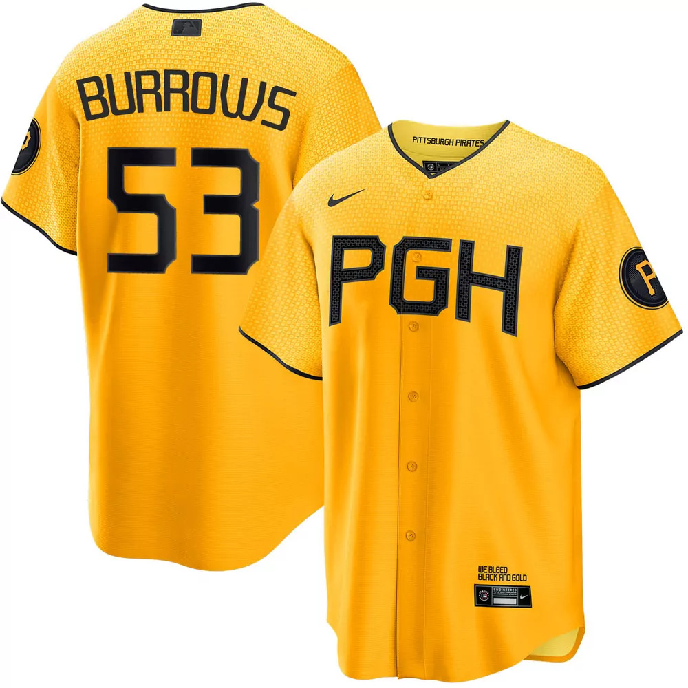 mike burrows pittsburgh pirates alternate limited jersey