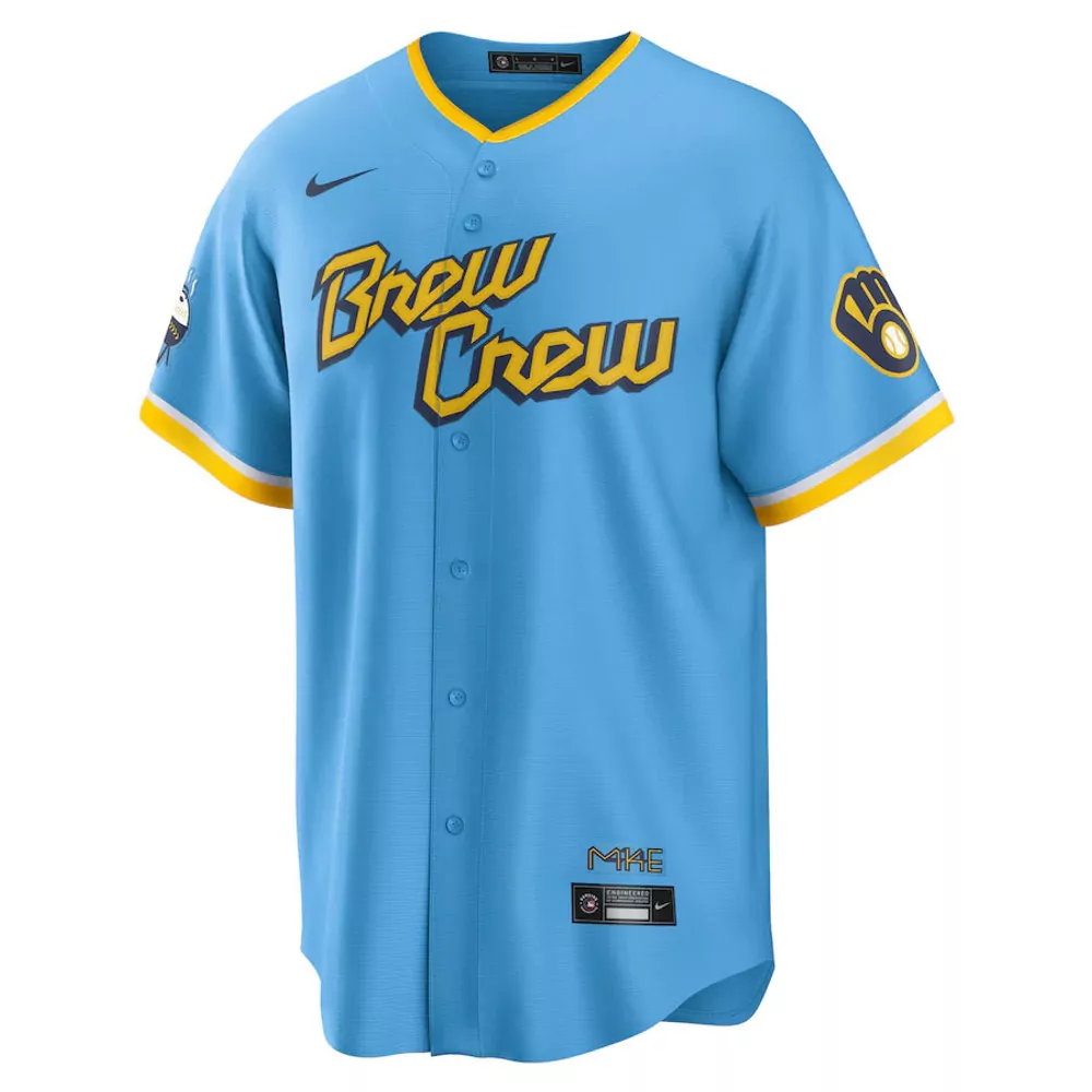 milwaukee brewers alternate white limited jersey