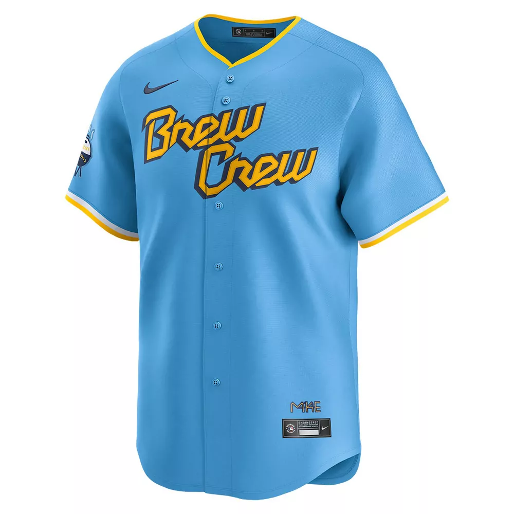 milwaukee brewers alternate white limited jersey