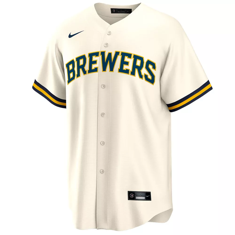 milwaukee brewers alternate white limited jersey