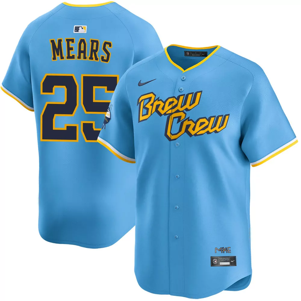 nick mears milwaukee brewers alternate navy limited jersey