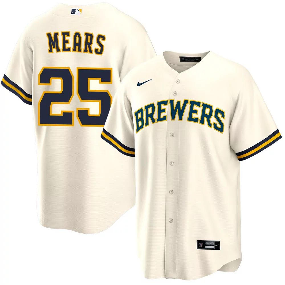 nick mears milwaukee brewers alternate navy limited jersey