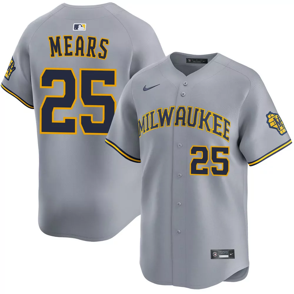 nick mears milwaukee brewers home limited jersey