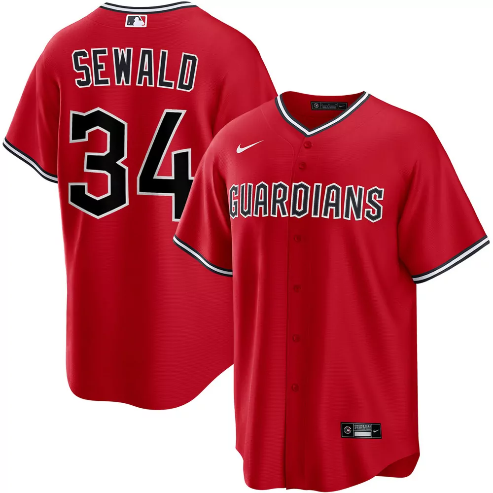 paul sewald cleveland guardians alternate navy jersey