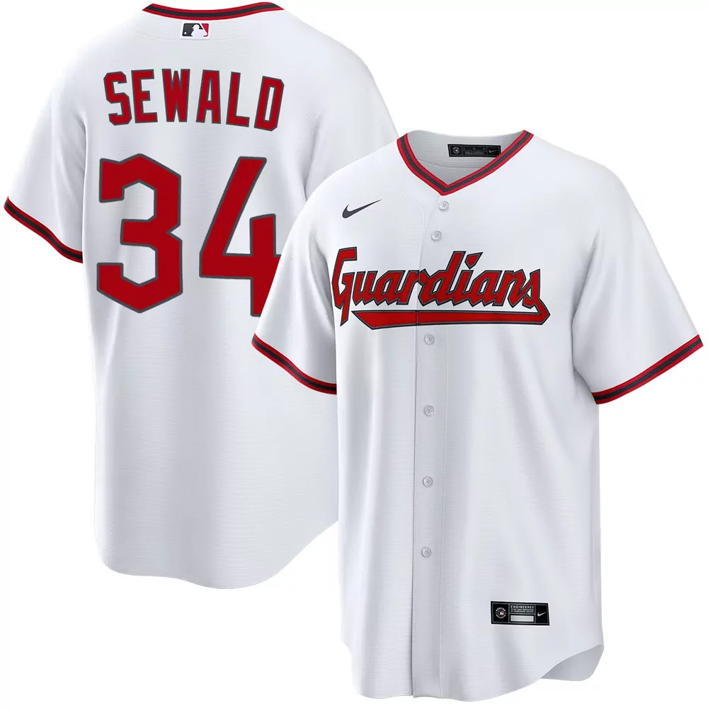 paul sewald cleveland guardians alternate navy jersey