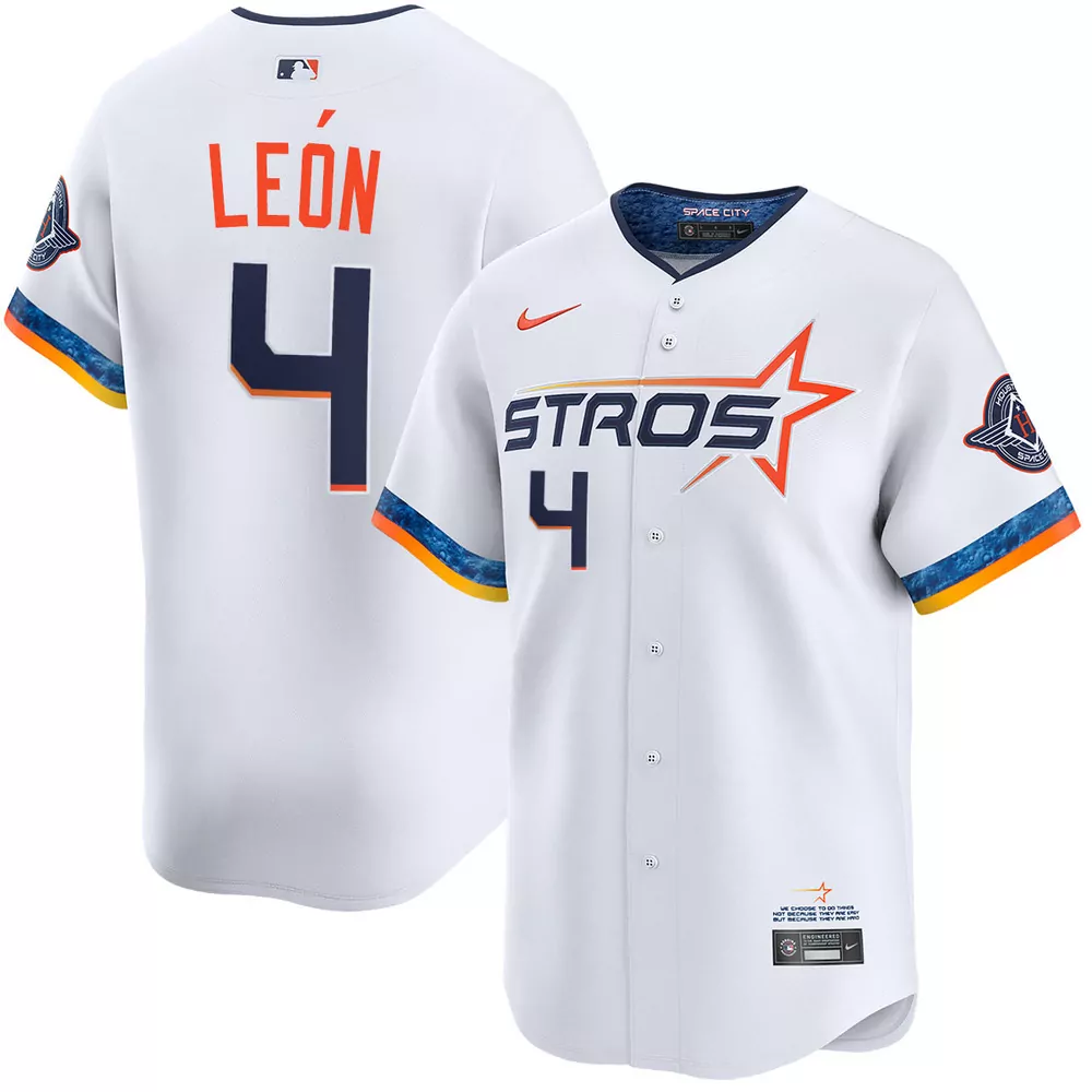 pedro leon houston astros alternate orange jersey