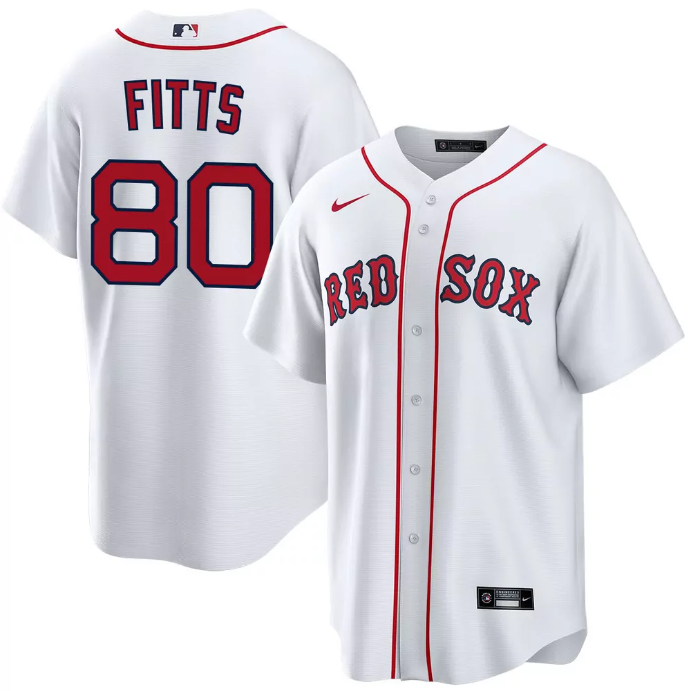 richard fitts boston red sox alternate red limited jersey