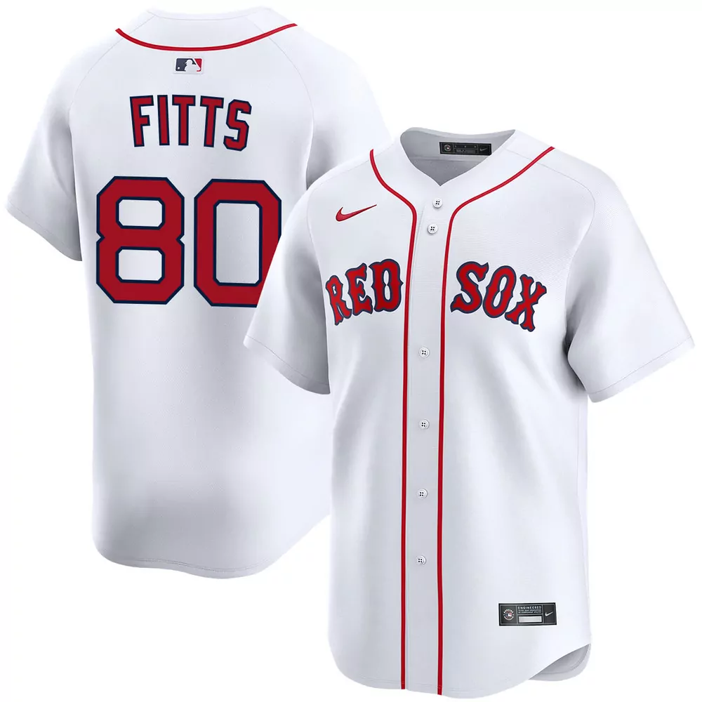 richard fitts boston red sox alternate red limited jersey