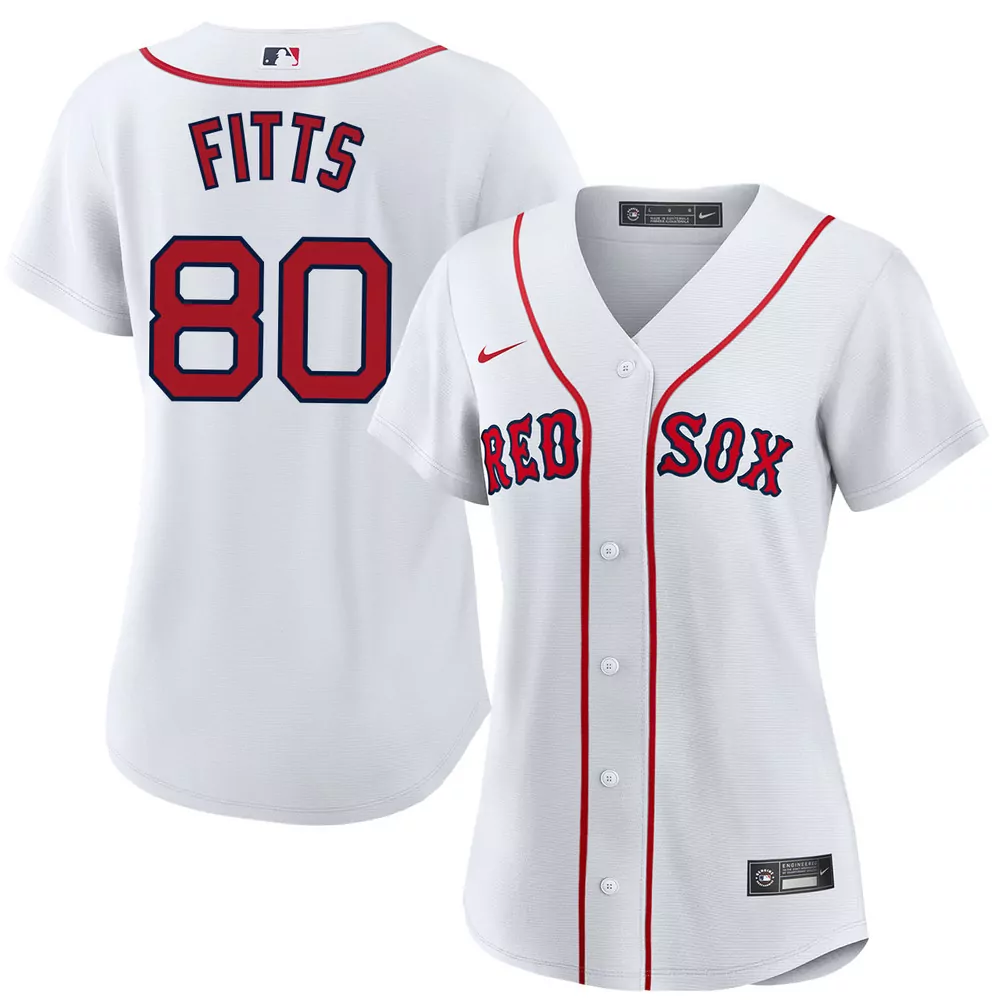 richard fitts boston red sox home player jersey