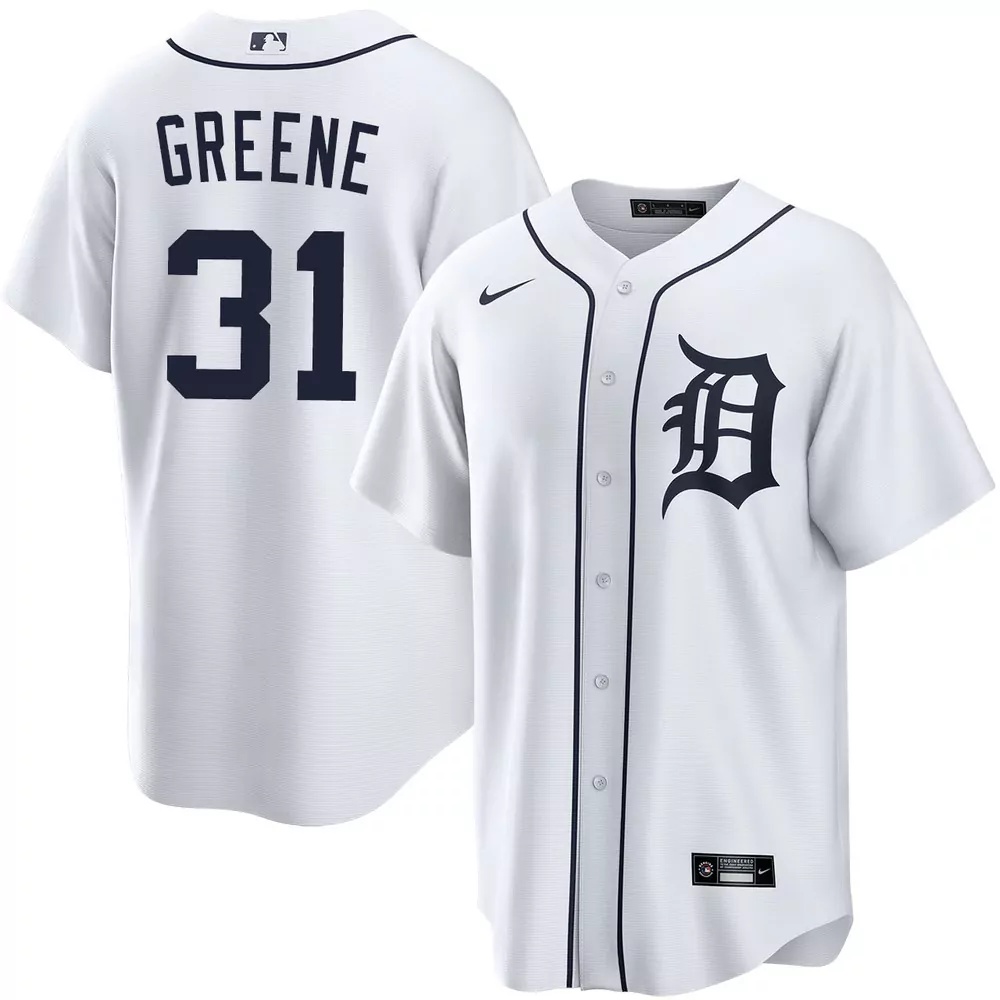 riley greene detroit tigers alternate navy jersey