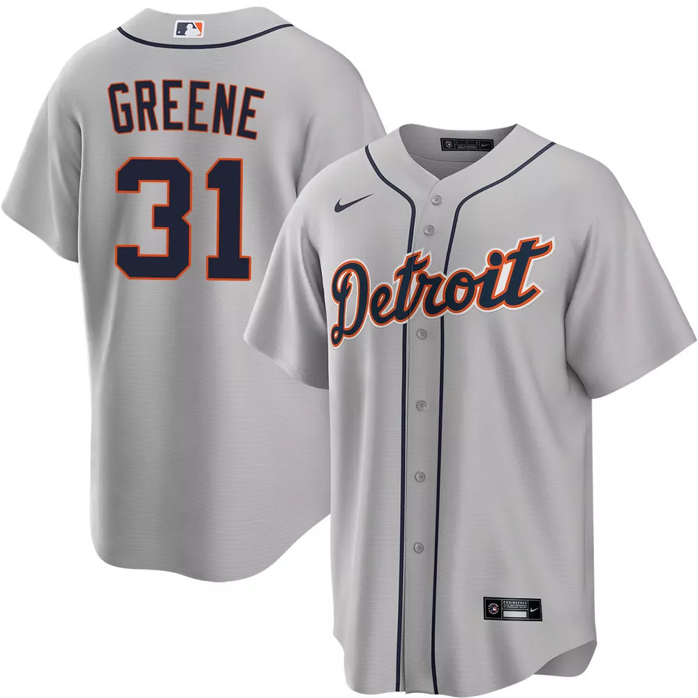 riley greene detroit tigers alternate navy jersey