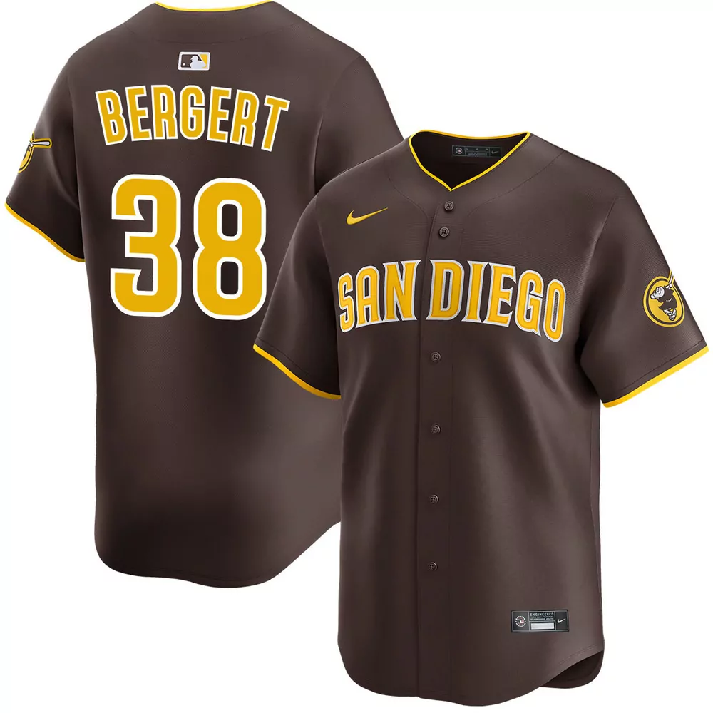 ryan bergert san diego padres home limited jersey