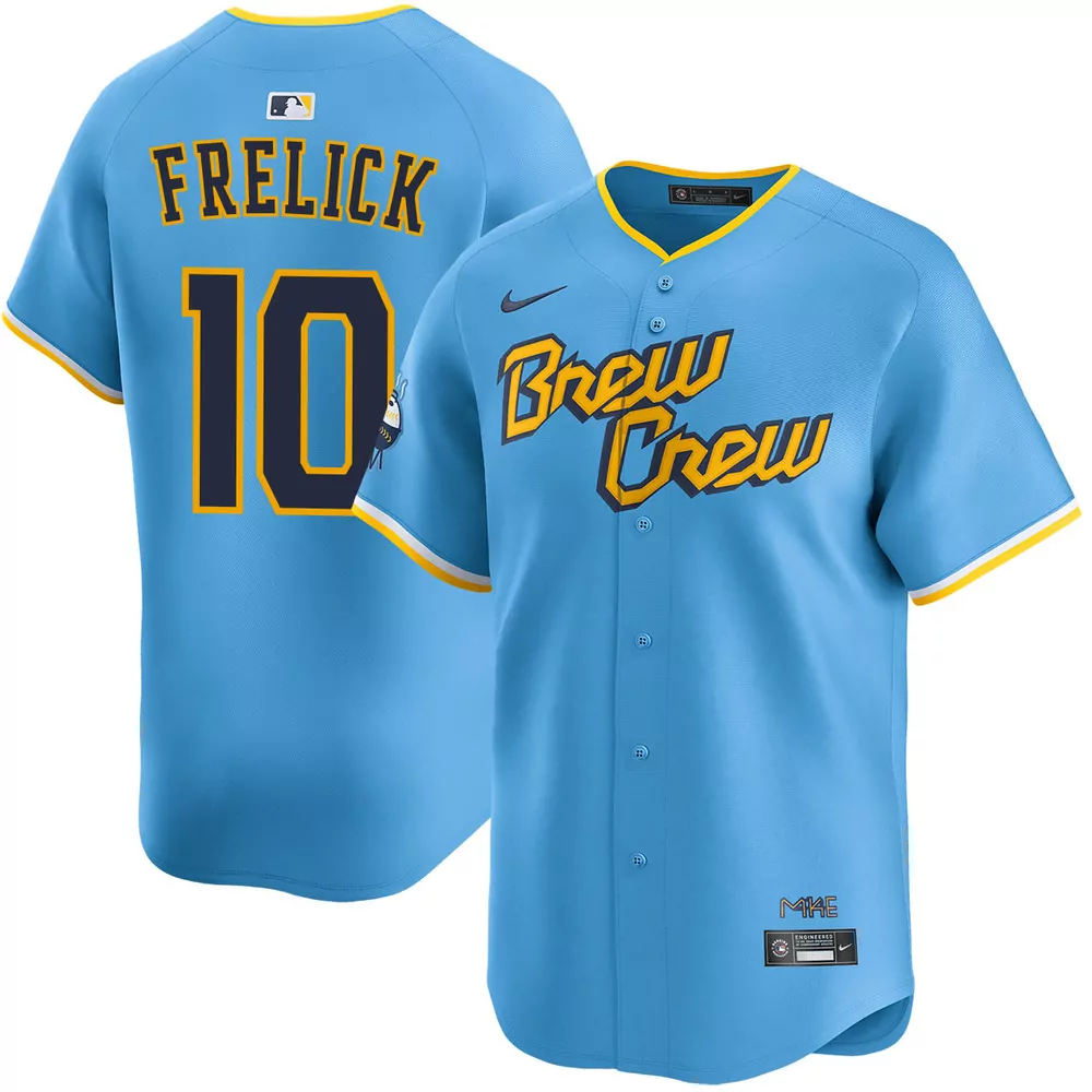 sal frelick milwaukee brewers alternate navy jersey