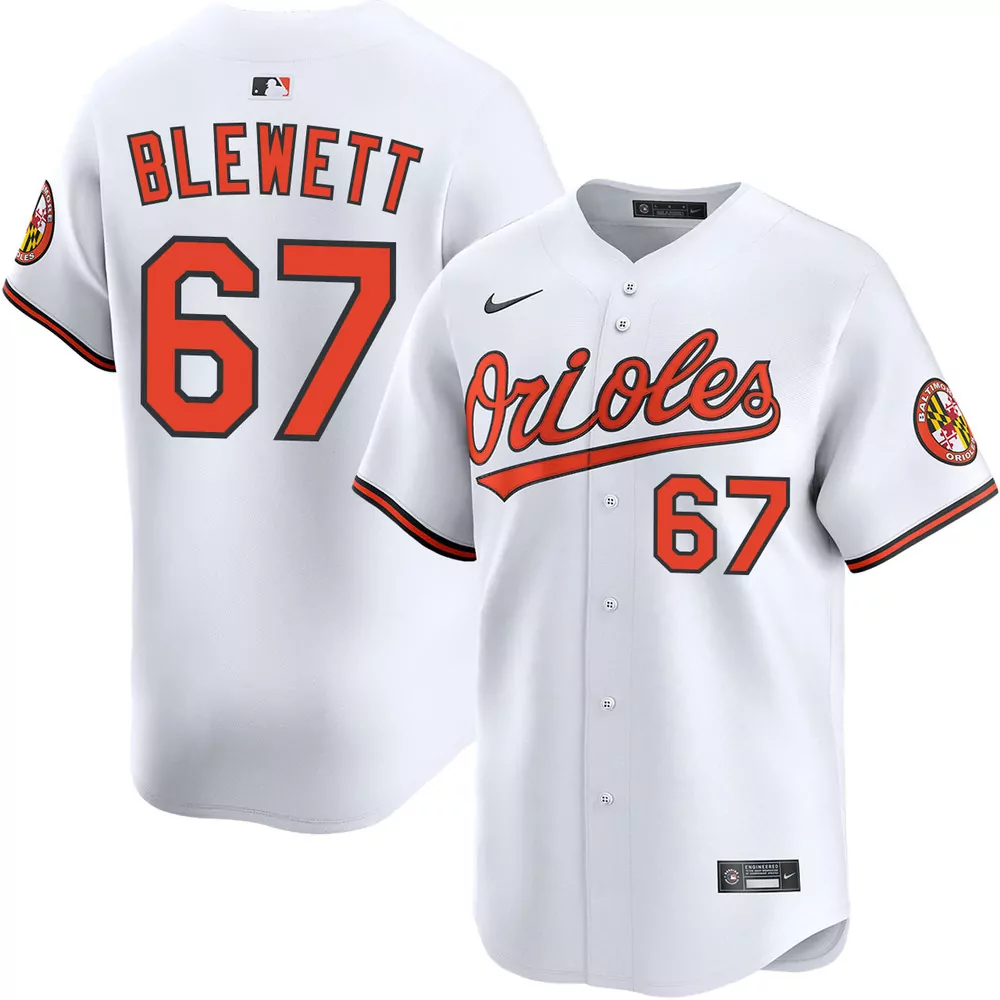 scott blewett baltimore orioles alternate orange limited jersey