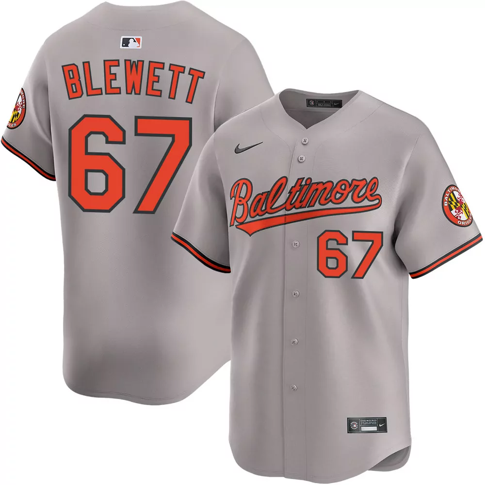 scott blewett baltimore orioles alternate orange limited jersey