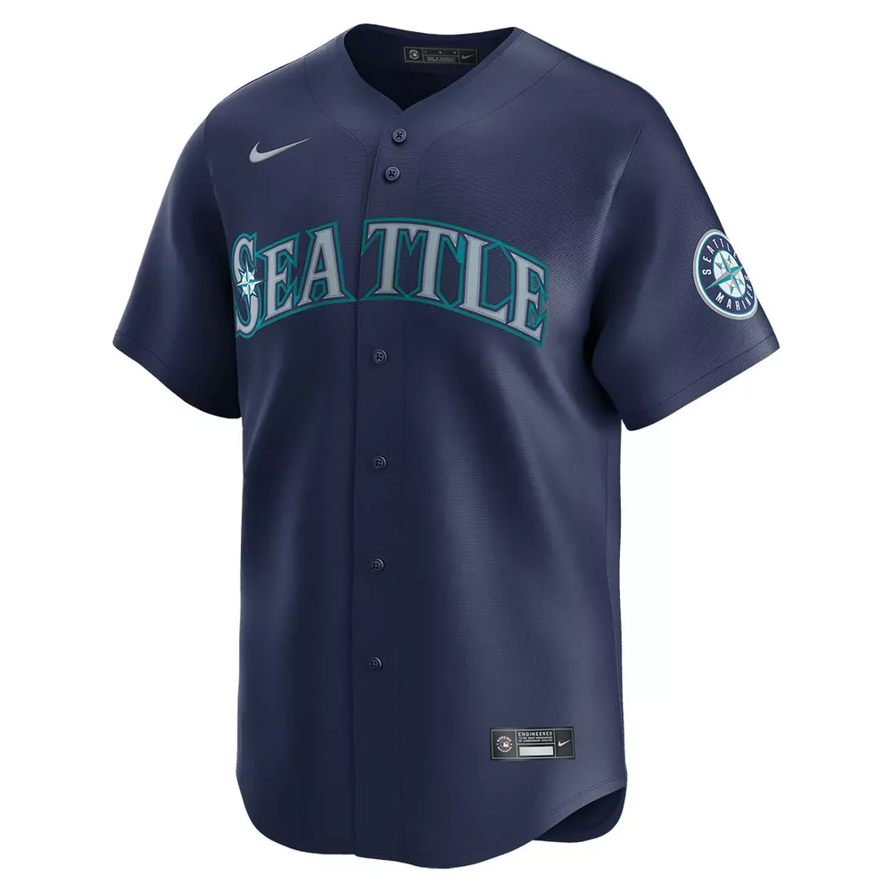 seattle mariners personalized road navy jersey