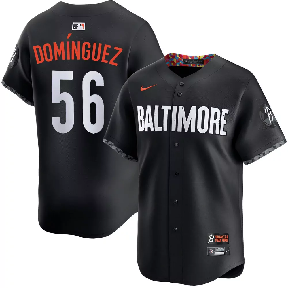 seranthony dominguez baltimore orioles alternate black limited jersey