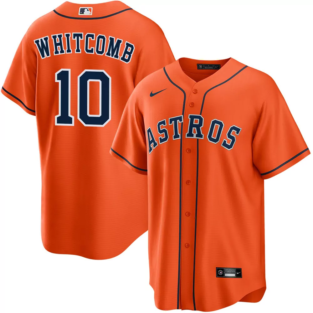 shay whitcomb houston astros alternate navy jersey