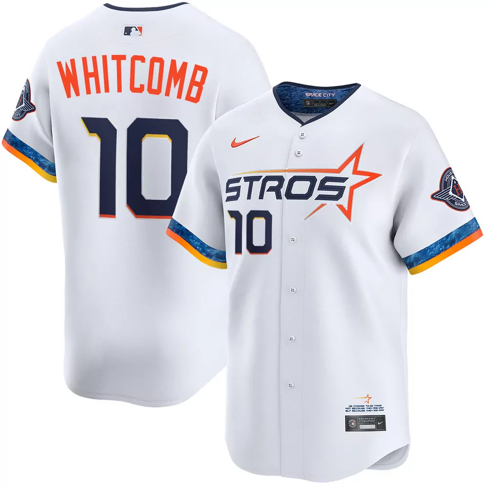 shay whitcomb houston astros alternate navy jersey
