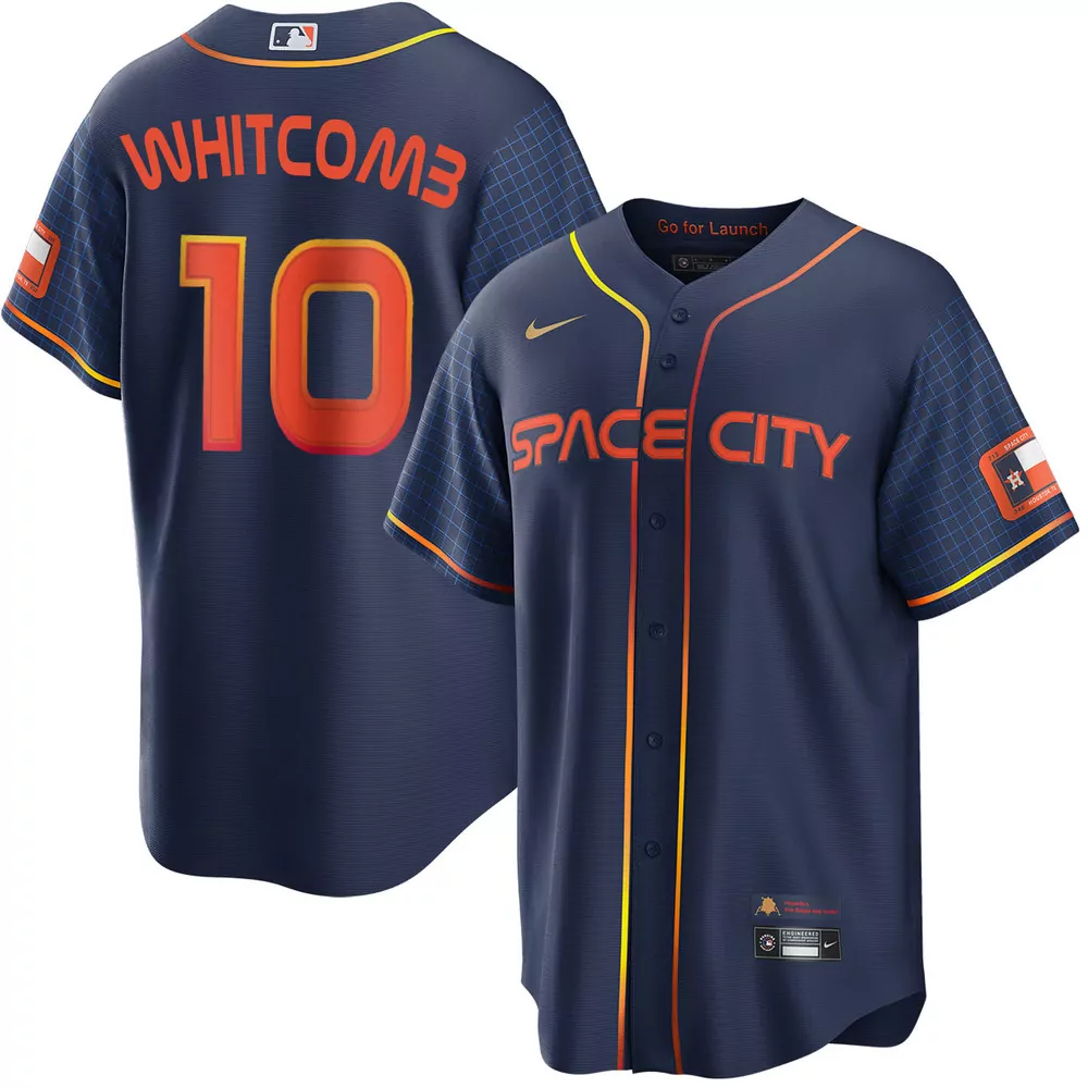 shay whitcomb houston astros alternate navy jersey