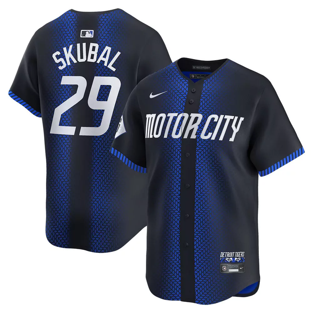 tarik skubal detroit tigers alternate navy jersey