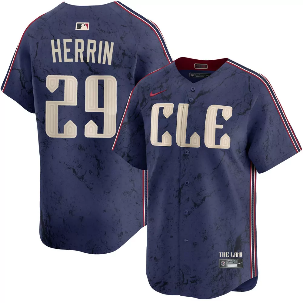 tim herrin cleveland guardians alternate red limited jersey