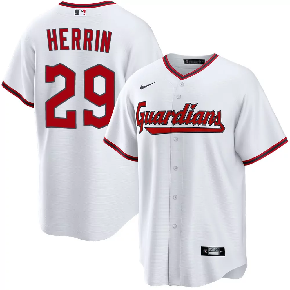 tim herrin cleveland guardians alternate red limited jersey