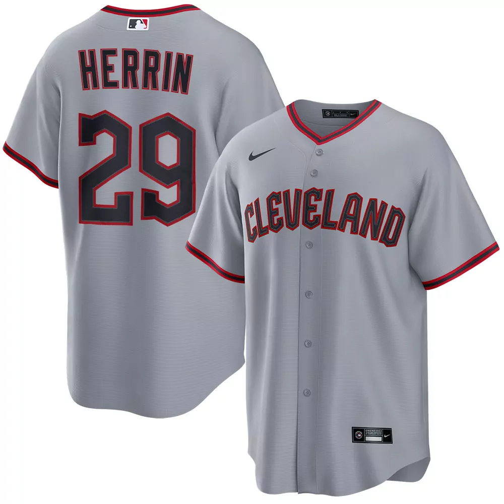 tim herrin cleveland guardians alternate red limited jersey