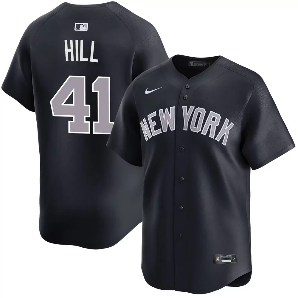 tim hill new york yankees alternate navy jersey