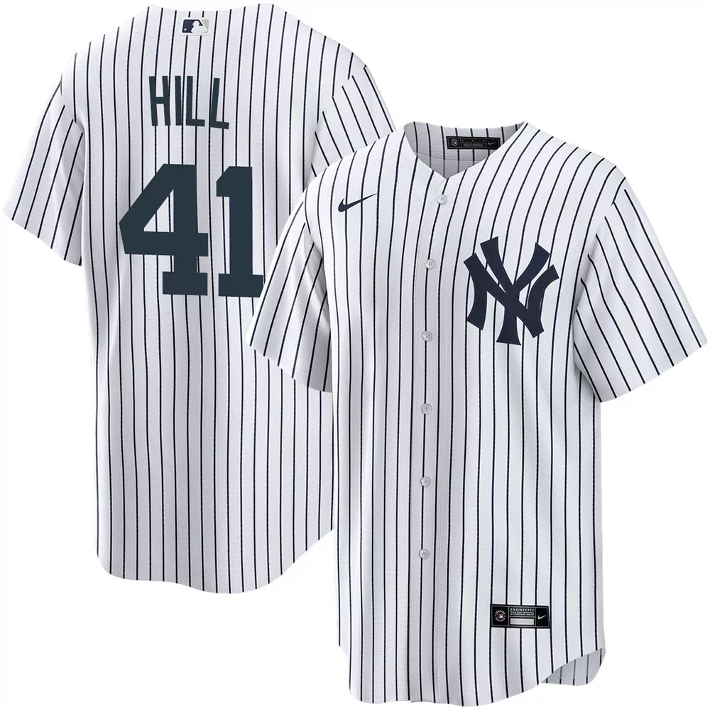 tim hill new york yankees black player jersey