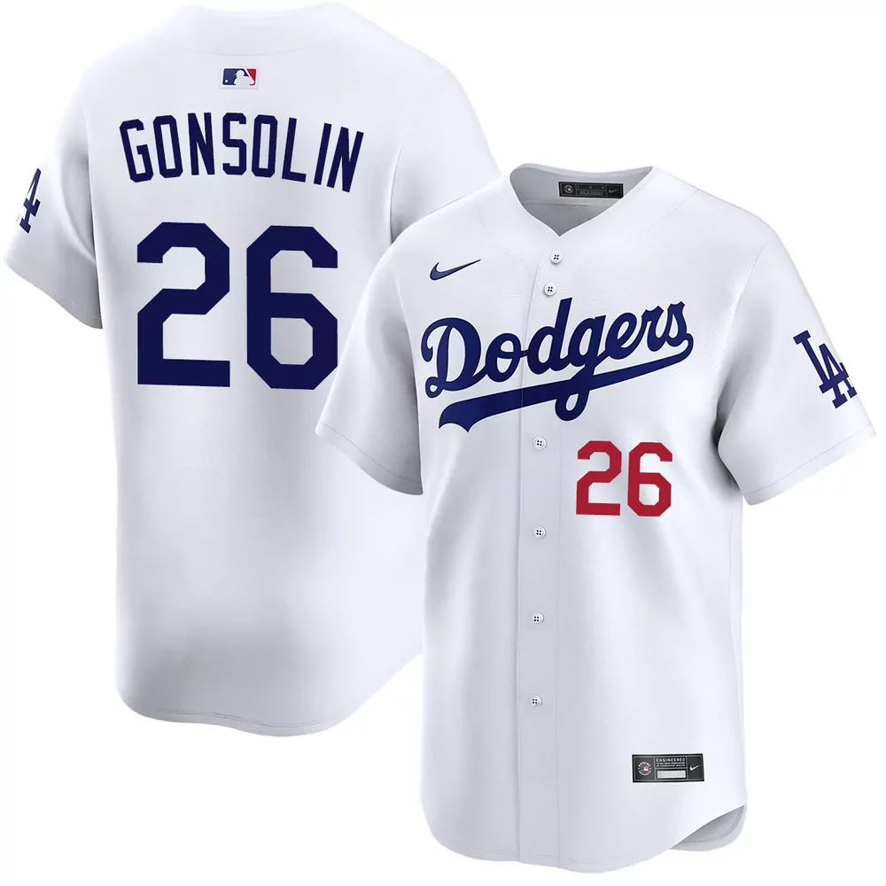 tony gonsolin los angeles dodgers road limited world series jersey