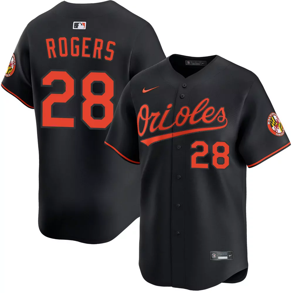 trevor rogers baltimore orioles alternate black jersey